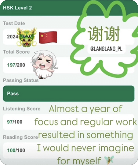 chiński start wynik hsk 4