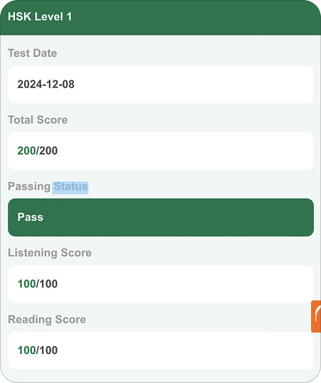 chiński start wynik hsk